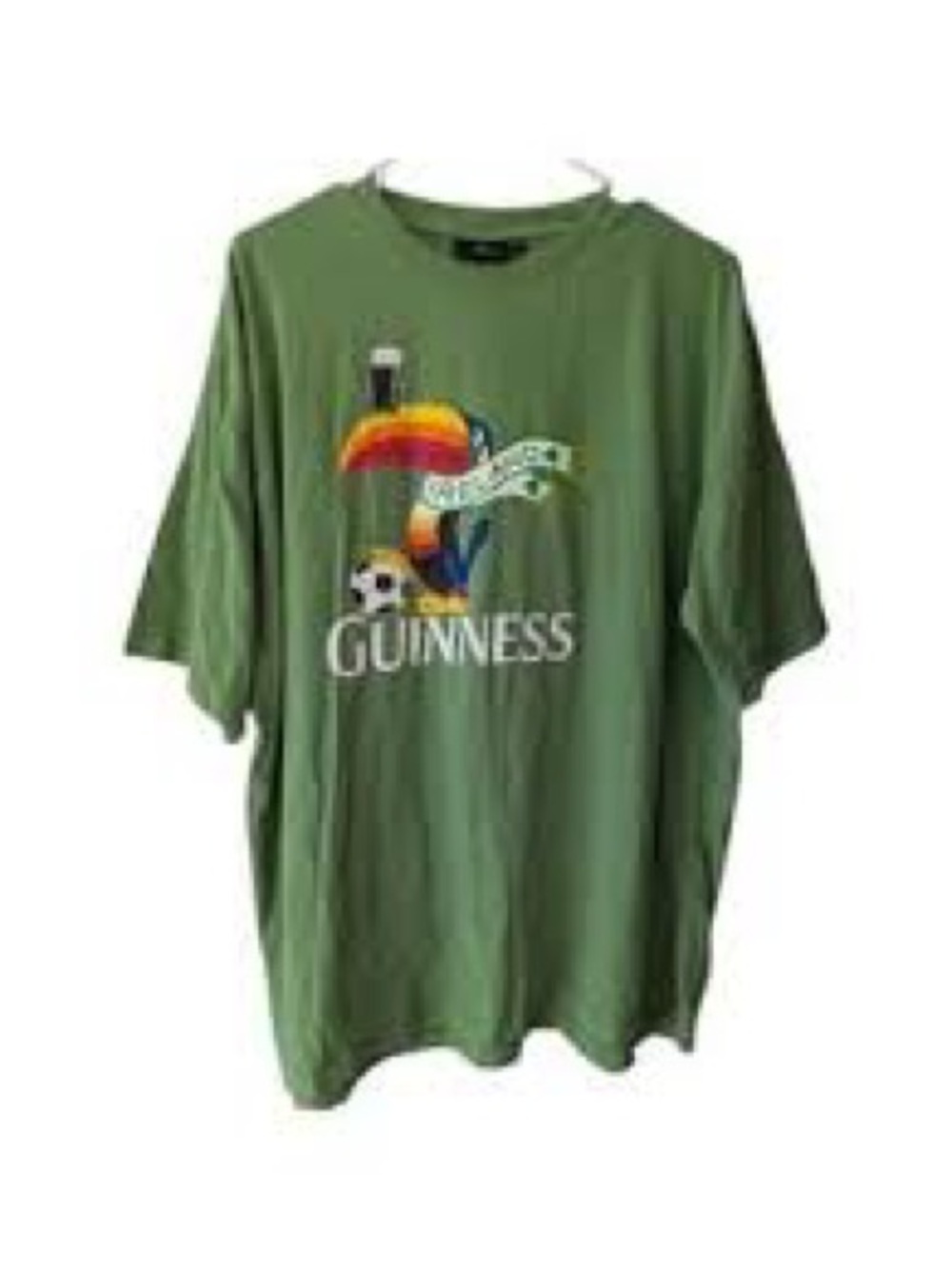 Guinness graphic t-shirt toucan Ireland Scarf football light green Size Large